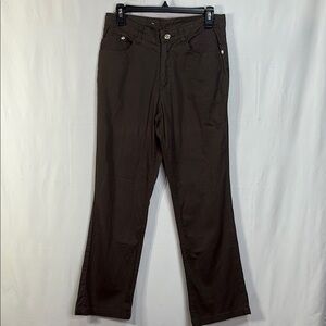 🏕️ Zola Brown Straight-Leg stretch, cotton, lightweight Pants